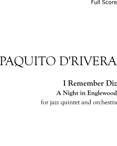 I Remember Diz — Paquito D'Rivera