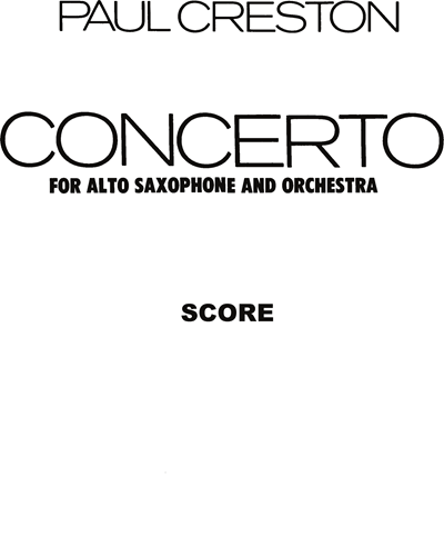 Concerto, op. 26 — Paul Creston