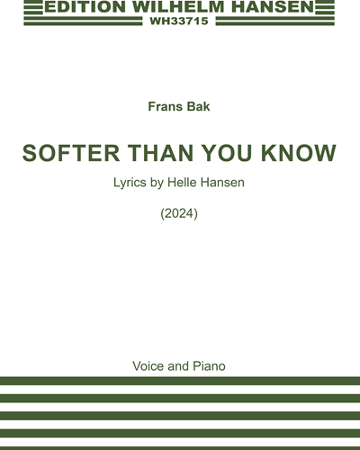 Softer Than You Know — Frans Bak