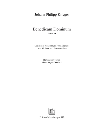 Psalm 34: Benedicam Dominum — Johann Philipp Krieger