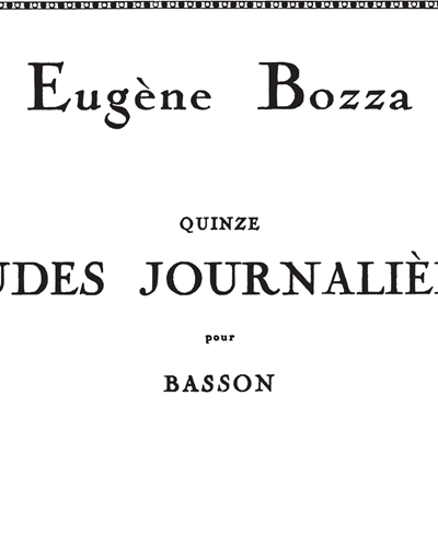 15 Études Journalières — 欧仁·博扎