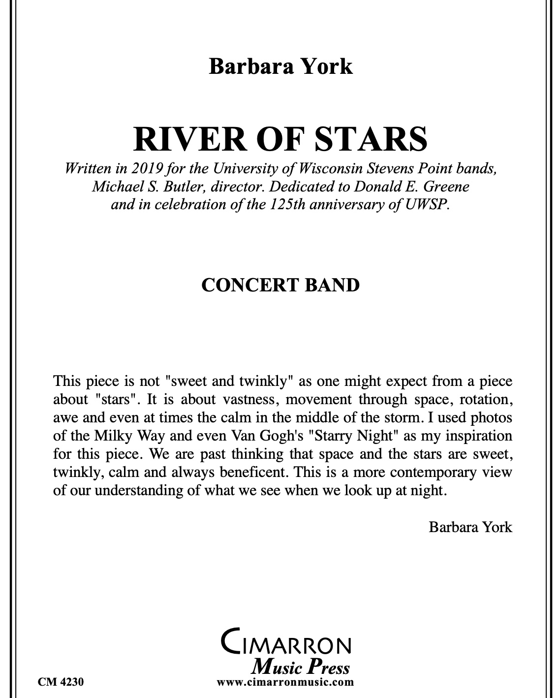 River of Stars — Barbara York