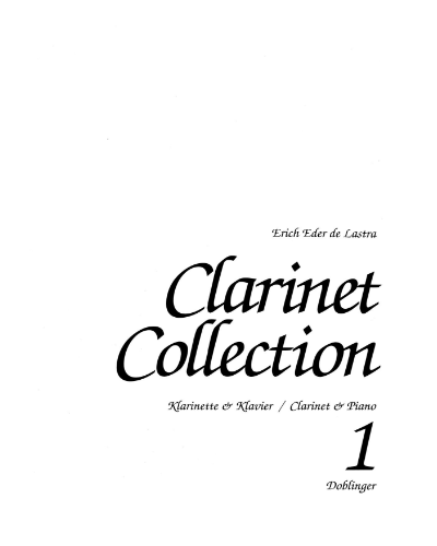 Clarinet Collection, Book 1 — Erich Eder de Lastra
