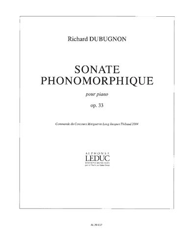 Sonate Phonomorphique, Op. 33 — Richard Dubugnon