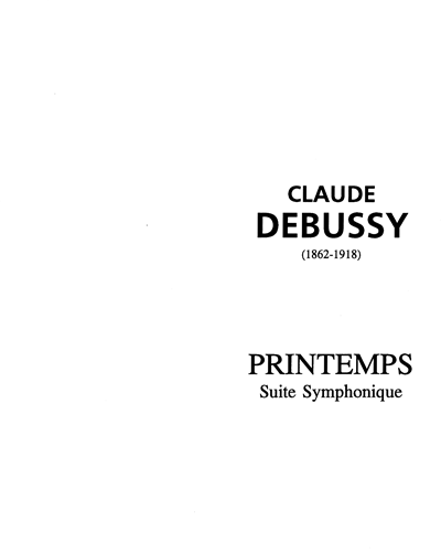 Printemps, op. 68b — 德彪西