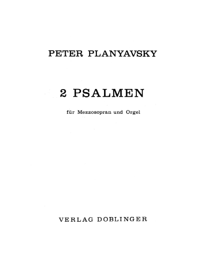 Psalms, opp. — Peter Planyavsky