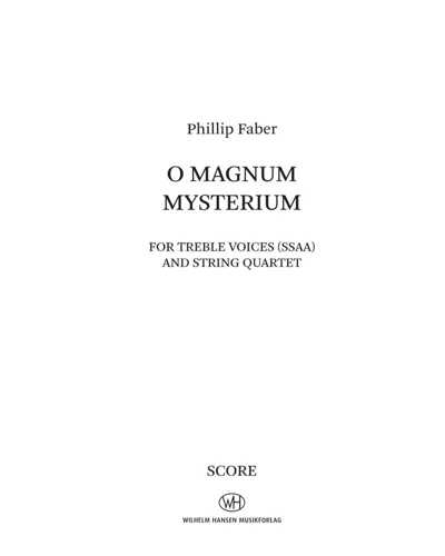 O Magnum Mysterium — Phillip Faber