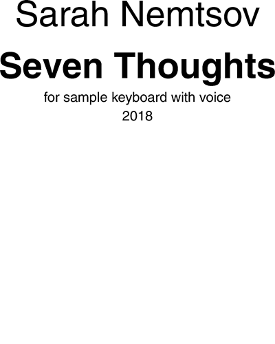 Seven thoughts — Sarah Nemtsov