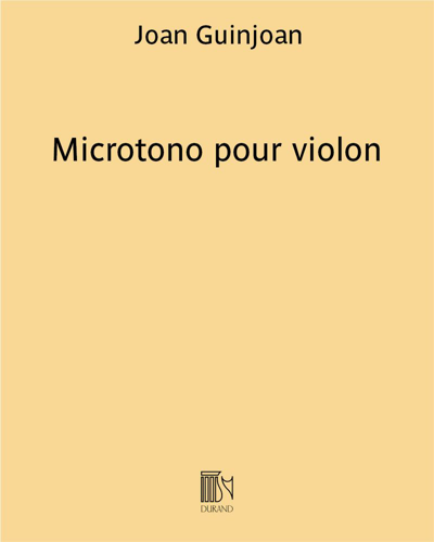 Microtono pour violon — Joan Guinjoan i Gispert