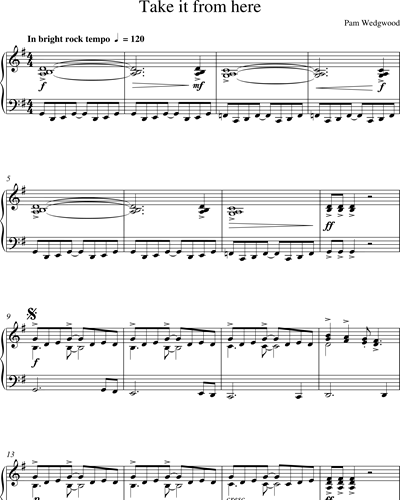 Take it from here (from 'Jazzin' About') — Pam Wedgwood