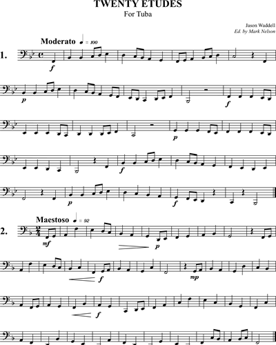 Twenty Etudes for Tuba — Jason Waddell