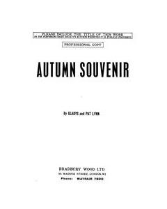 Autumn Souvenir — Gladys Lynn