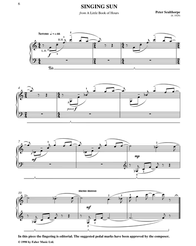 Singing Sun (from 'A Little Book Of Hours') — Peter Sculthorpe