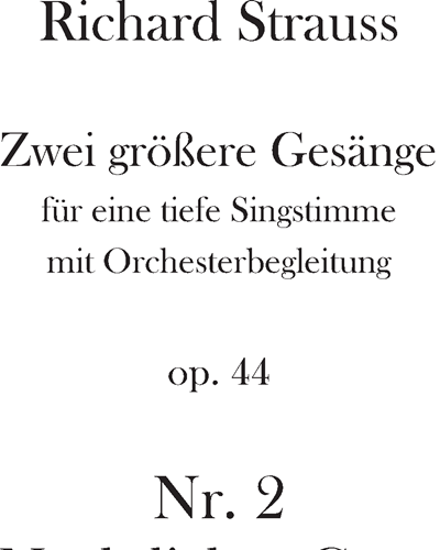 Nächtlicher Gang, op. 44 No. 2 — 理查德·施特劳斯