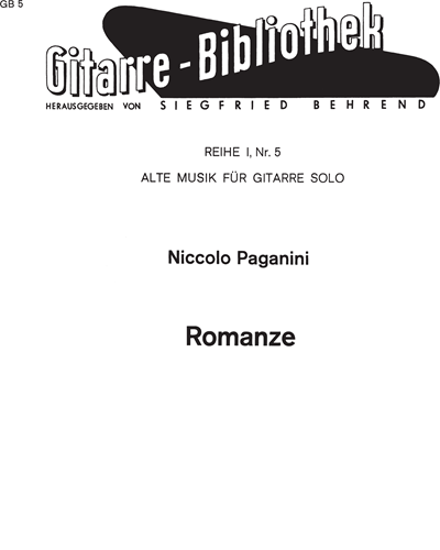Romanza — 帕格尼尼