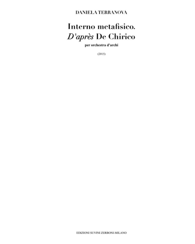 Interno Metafisico: D'après De Chirico — Daniela Terranova