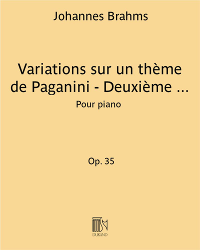 Variations on a Theme of Paganini, op. 35 - Second Book — 勃拉姆斯
