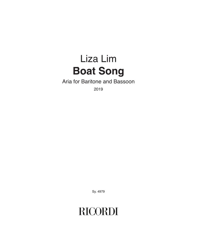 Boat Song — Liza Lim