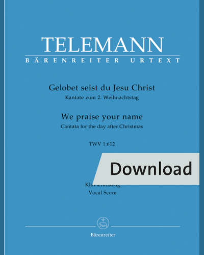 We praise your name TWV 1:612 — 泰勒曼
