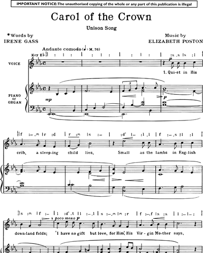 Carol of the Crown — Elizabeth Poston