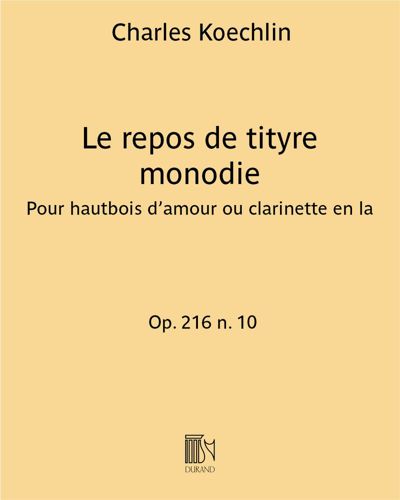 Le repos de tityre monodie, op. 216 no. 10 — 夏尔·凯什兰