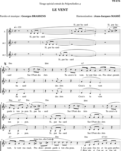 Le vent — Georges Brassens