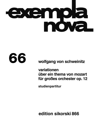 Variations on a Theme by Mozart, op. 12 — Wolfgang von Schweinitz