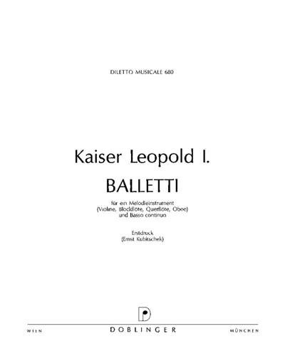 Balletti — Holy Roman Emperor Leopold I