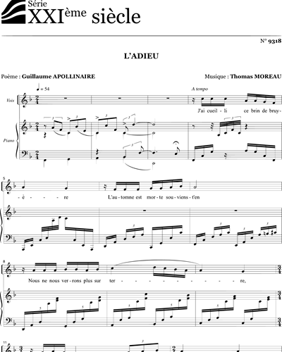 L'adieu — Thomas Moreau