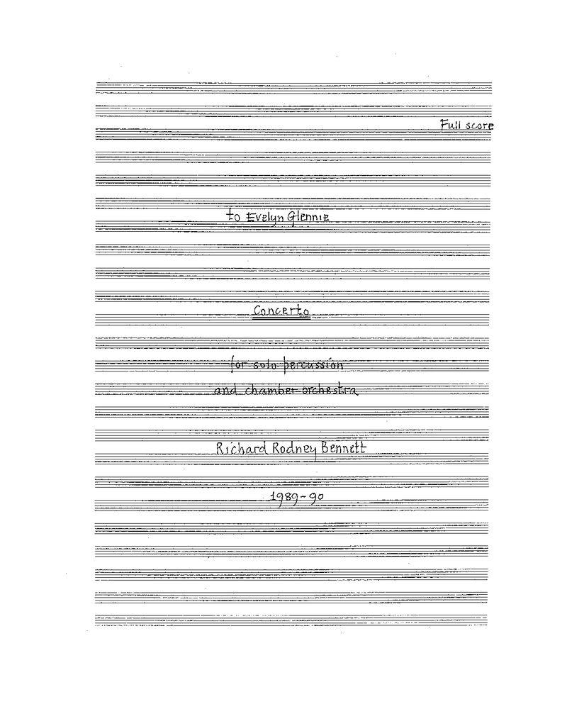 Percussion Concerto — 理查德·罗德尼·贝内特