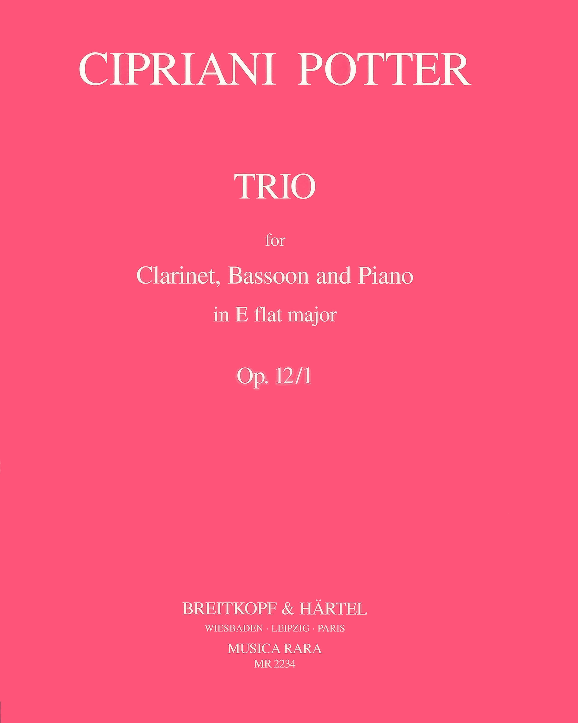 Trio in E-flat major, op. 12 No. 1 — Cipriani Potter