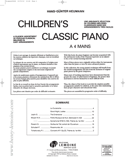 Les Thèmes Classiques et Traditionnels à 4 Mains, Vol. 2 — Hans-Günter Heumann