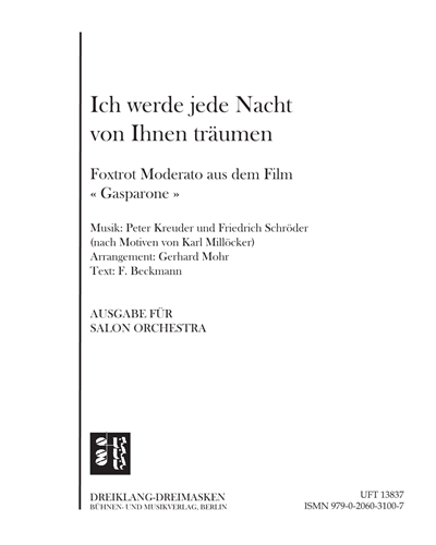 Ich werde jede Nacht von Ihnen träumen — Peter Kreuder