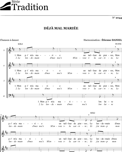 Déjà mal mariée — Etienne Daniel
