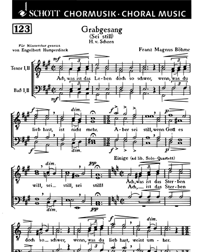 Grabgesang — Franz Magnus Boehme