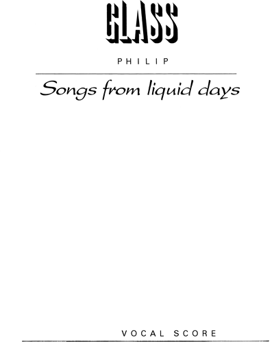 Songs from Liquid Days — 菲利普·格拉斯
