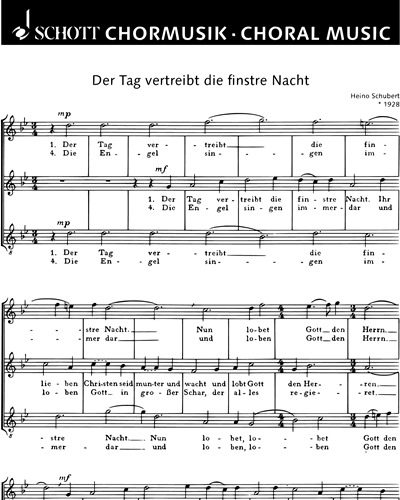 Der Tag vertreibt die finstere Nacht — Heino Schubert