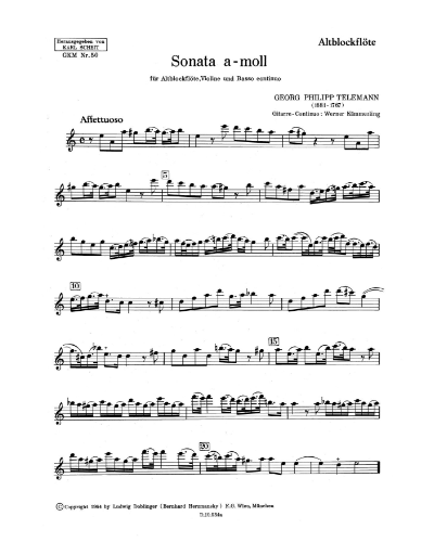 Trio Sonata in A minor — 泰勒曼