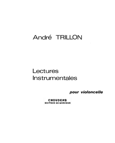 Lectures instrumentales — André Trillon