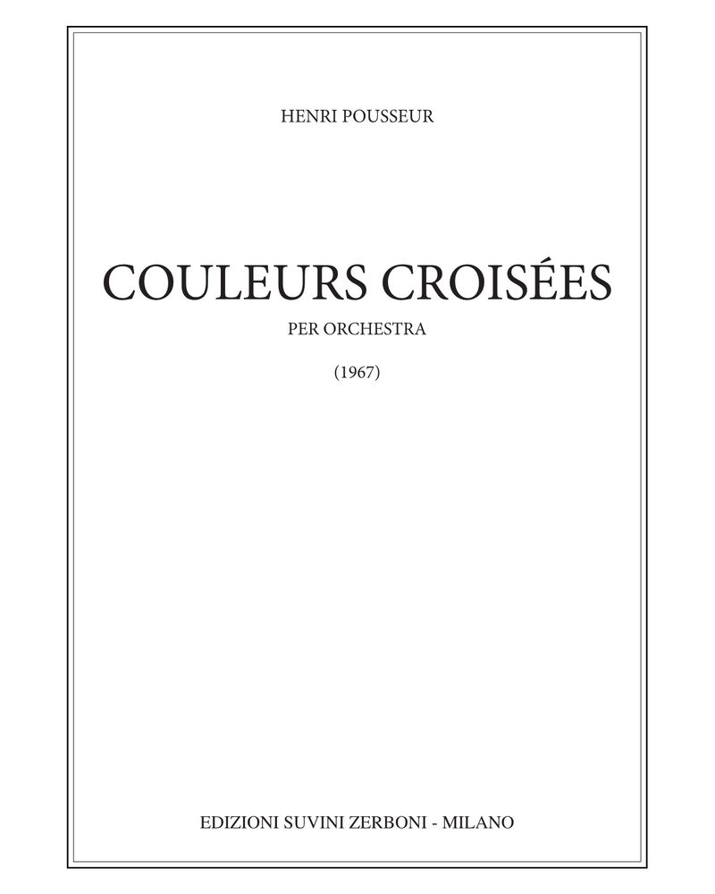 Couleurs Croisee — Henri Pousseur