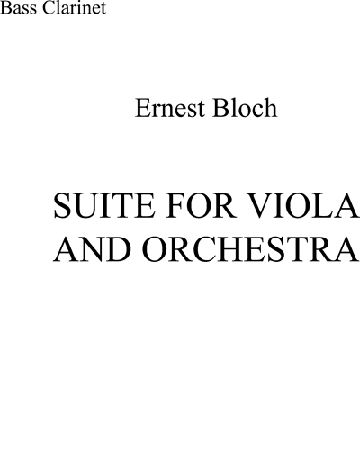 Suite for Viola and Orchestra — 埃内斯特·布洛赫