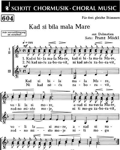 Kad si bila mala Mare — Franz Moeckl