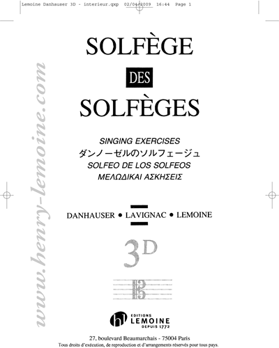 Solfège des Solfèges, Vol. 3D — Albert Lavignac
