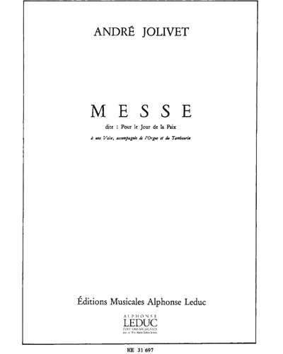 Messe pour le Jour de la Paix — 安德烈·若利韦