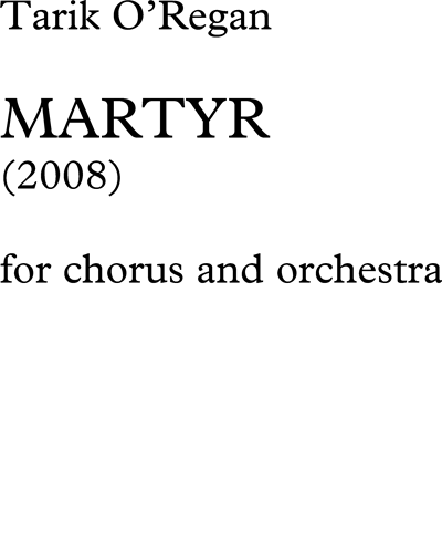 Martyr — Tarik O'Regan