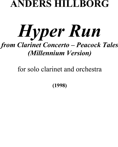 Hyper Run (from Peacock Tales) — Anders Hillborg