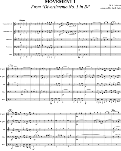 Allegro assai (from 'Divertimento No. 1 in B-flat major, K. 270') — Wolfgang Amadeus Mozart
