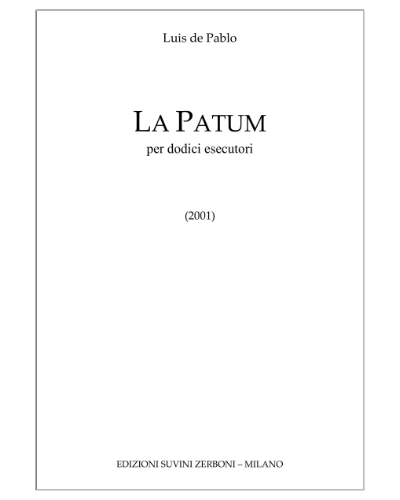 La patum — Luis de Pablo