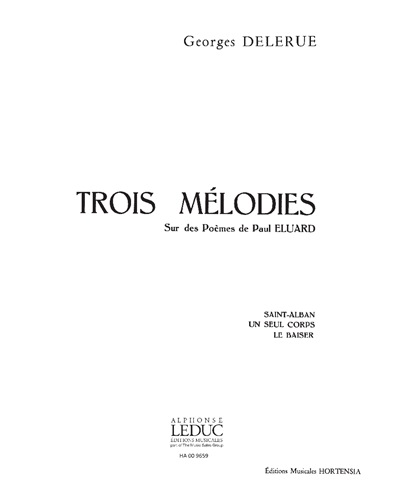 Trois Mélodies sur des Poèmes de Paul Eluard — 乔治·德勒吕