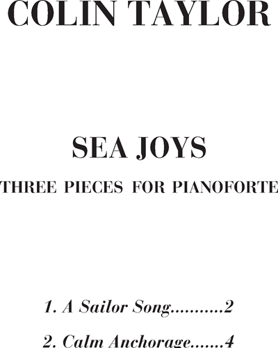 Sea Joys — Colin Taylor